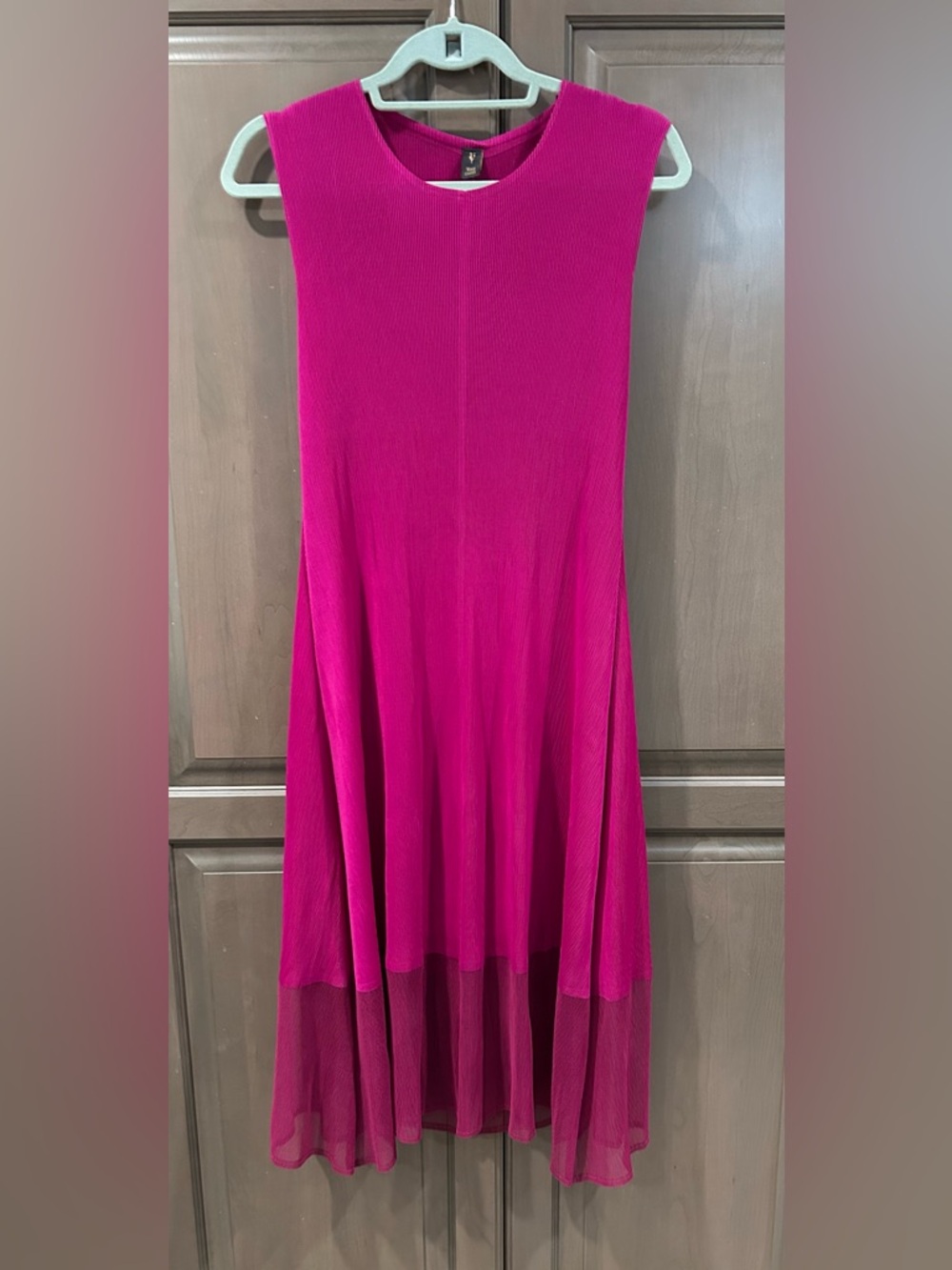 Vanite Couture Pleated Maxi Dress in Rose, OS